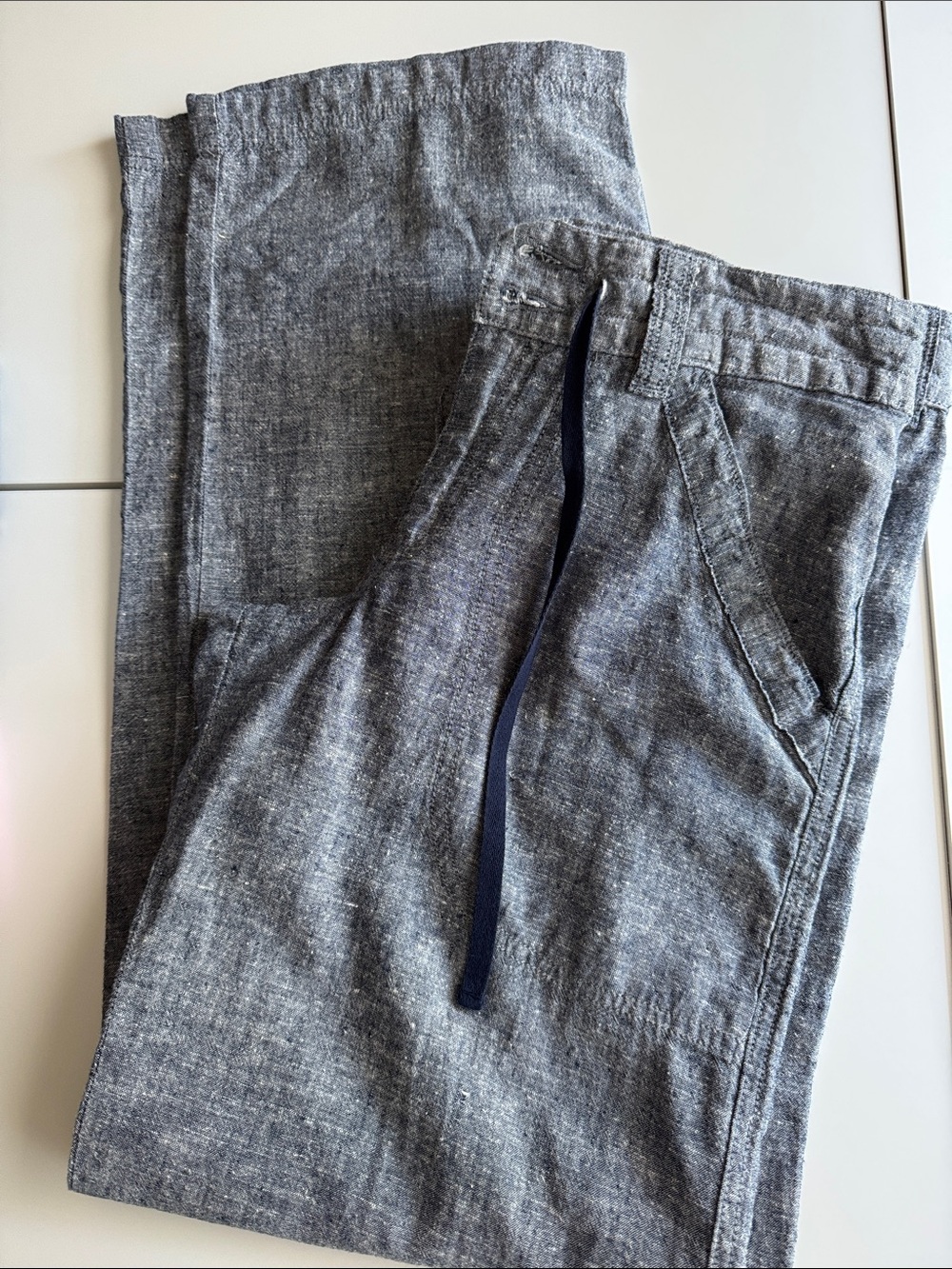 Patagonia Heathered Gray Chambray summer pants